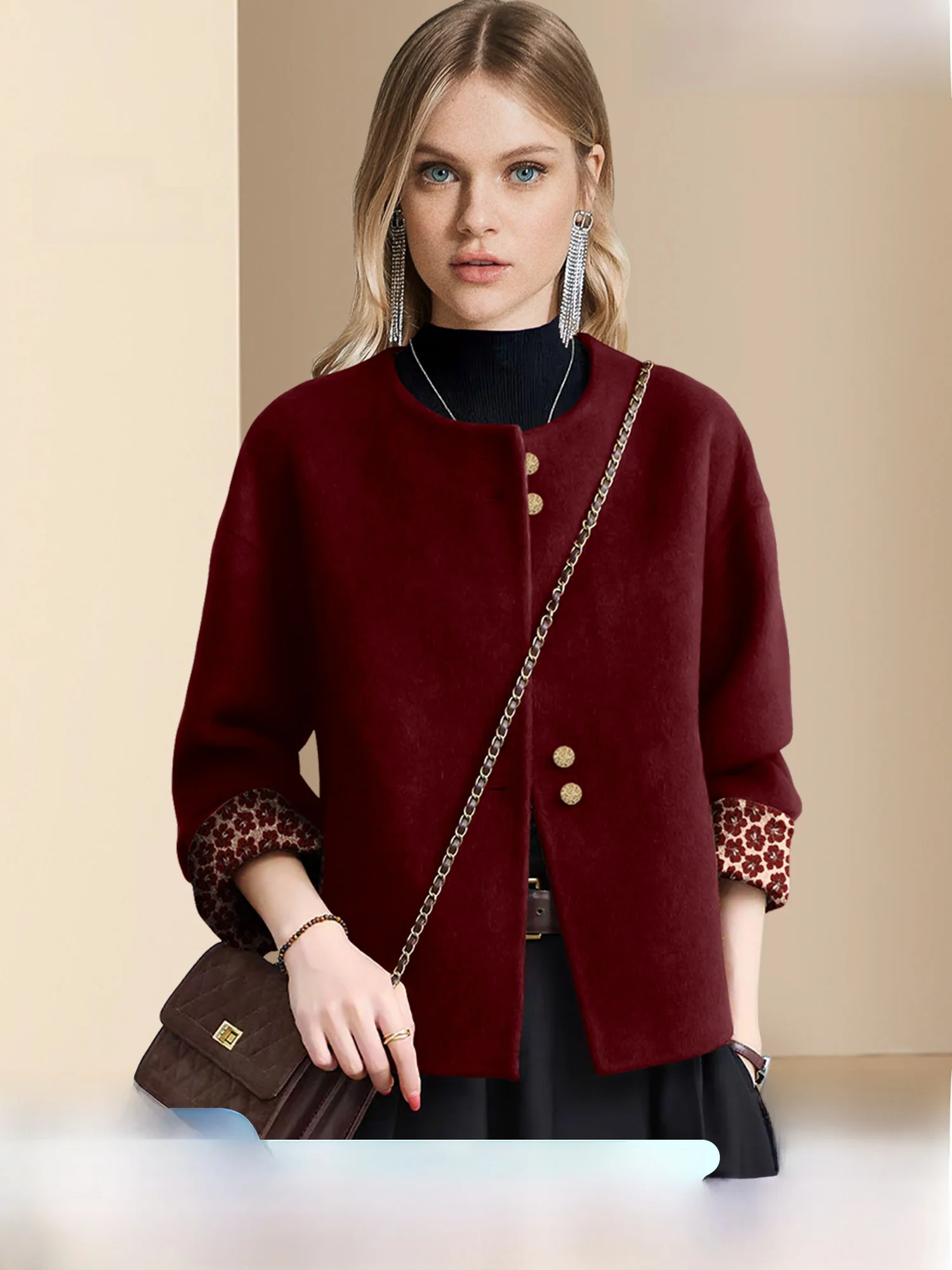 Cárdigan Abierto Corto para Mujer Diffie Rieger, Estilo Casual para Primavera 2026, Cálido, Elegante y Delicado, Talla Pequeña