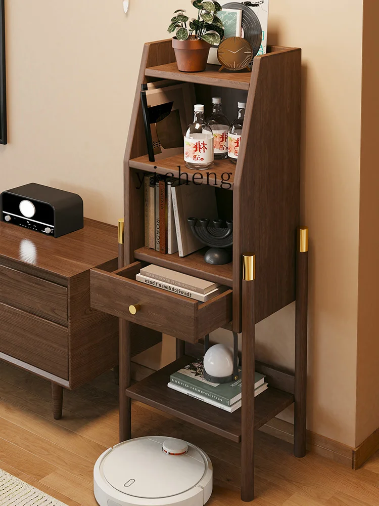 Zc Bookshelf and Storage Shelf Living Room Floor Bookcase Wall Storage TV Side Cabinet Multi-Layer Storage Cabinet