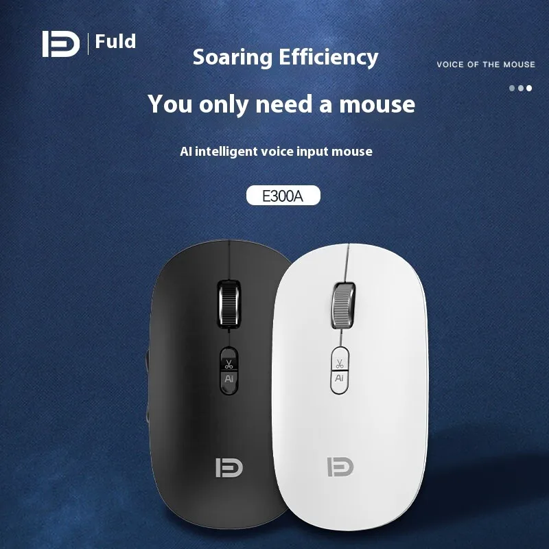 UNSHAKRABLE AI Wireless Bluetooth Mouse Voice Control Rechargeable Long Battery Typing Translation For Office Home Laptop Black