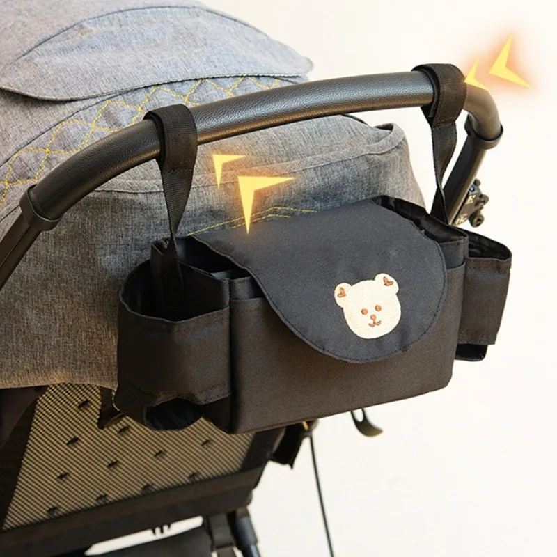 ベビーカー収納バッグユニバーサルベビーカーオーガナイザー大容量防水ベビーカーハンギングバッグウォーキングカートアクセサリー