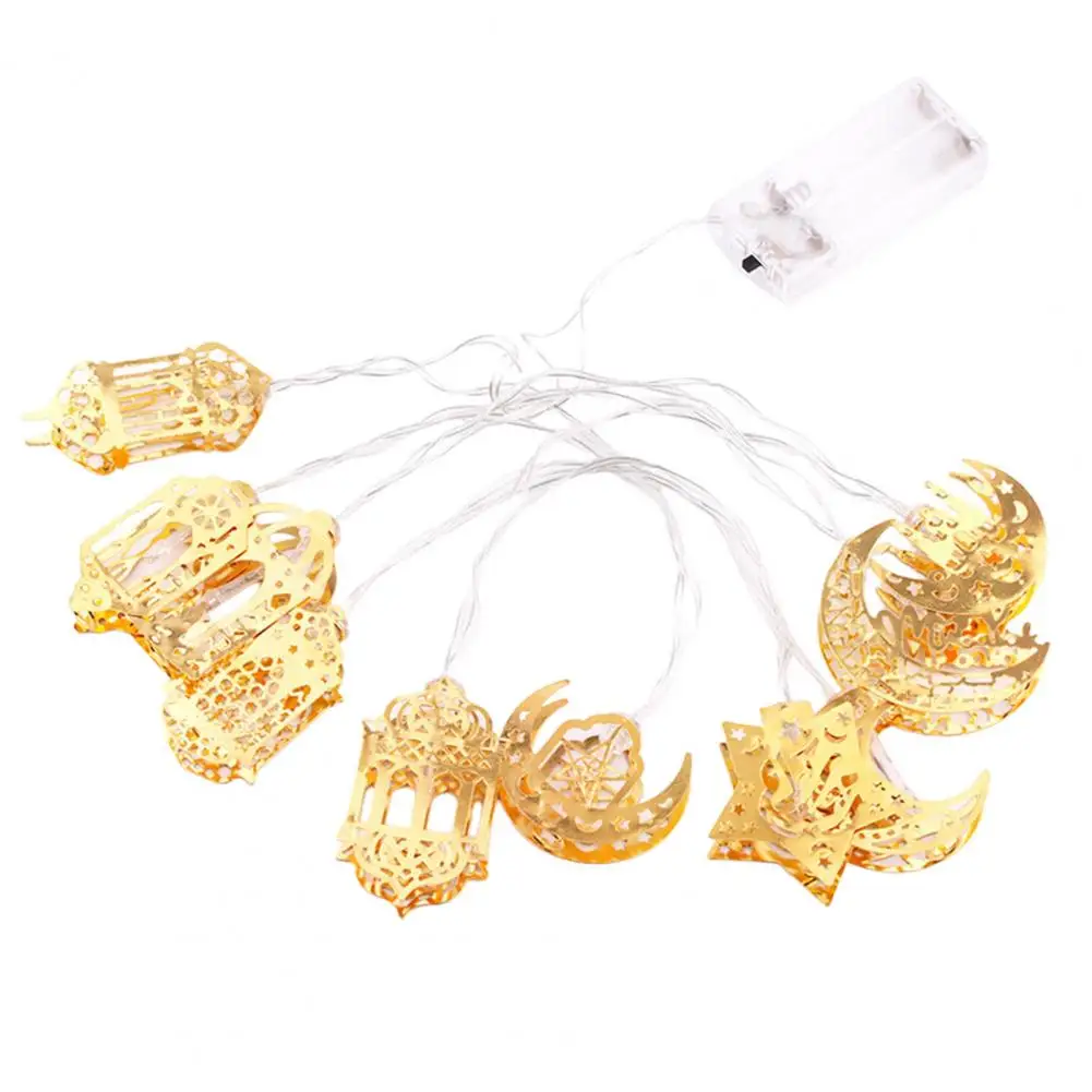 Led String Light Ramadan String Light Elegant Ramadan Eid String Lights with Moon Star Lanterns Battery for Party for Festive