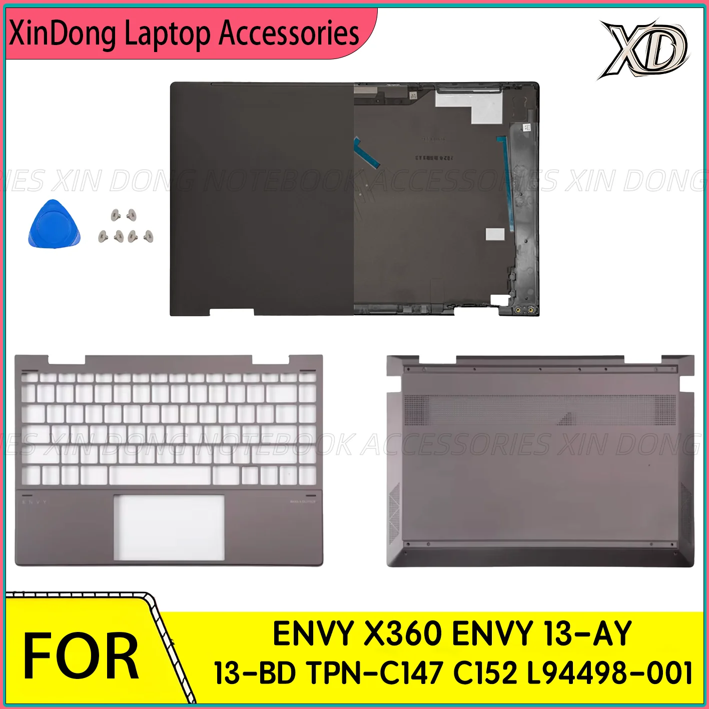 

Новый корпус для ENVY X360 13-AY 13-BD серии TPN-C147 TPN-C152 L94498-001 ноутбука 13,3 дюйма, верхняя нижняя крышка, набор петель для упора для рук
