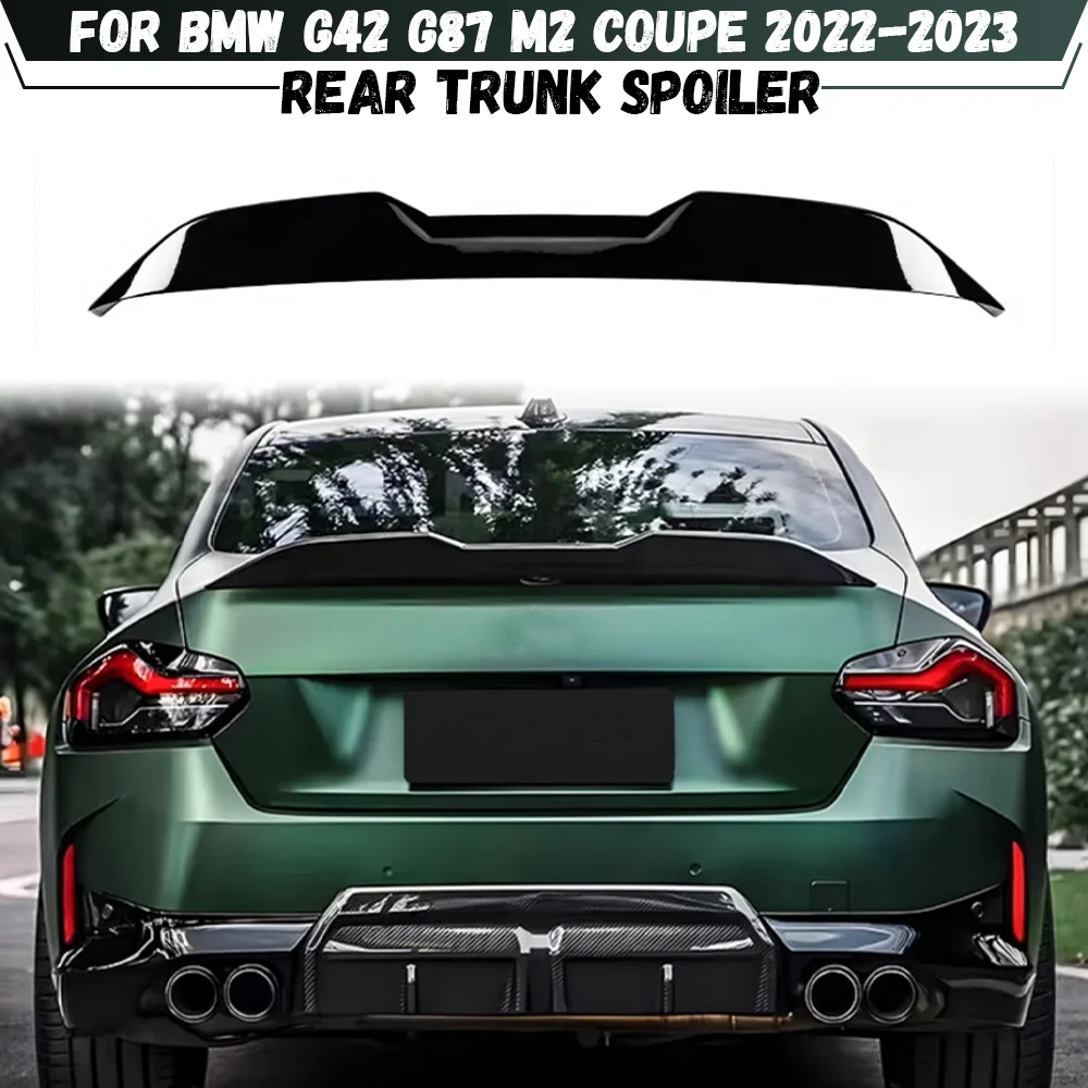 

Для BMW G42 G87 M2 220i 230i M235i M240i Coupe 2022 2023 задний спойлер багажника, крыло багажника, верхнее крыло, хвостовой спойлер для губ, автозапчасти