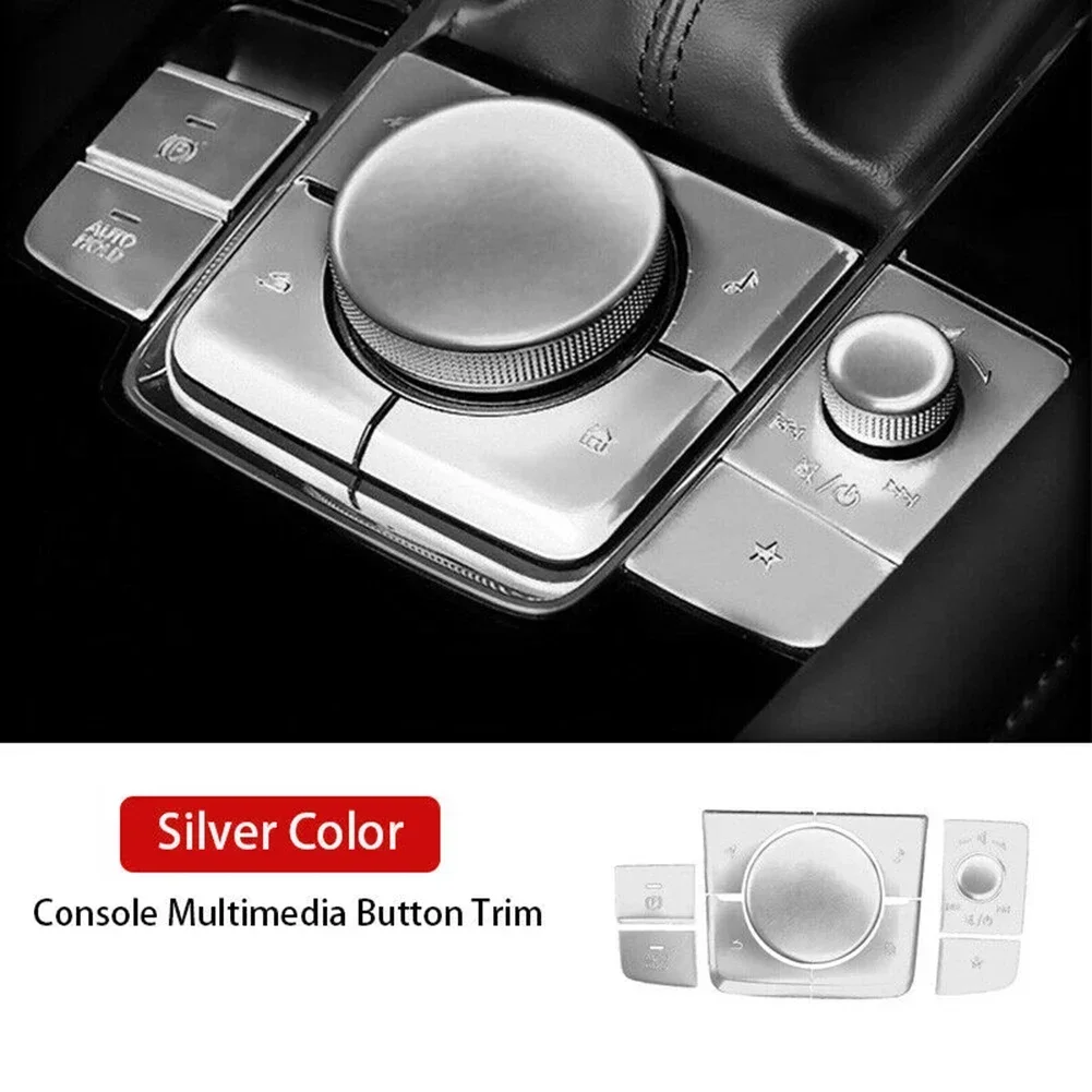 Modern Design Aluminum Alloy Car Console Multimedia Button Cover Trim Add a Touch of Class to Your For Mazda 3 CX30