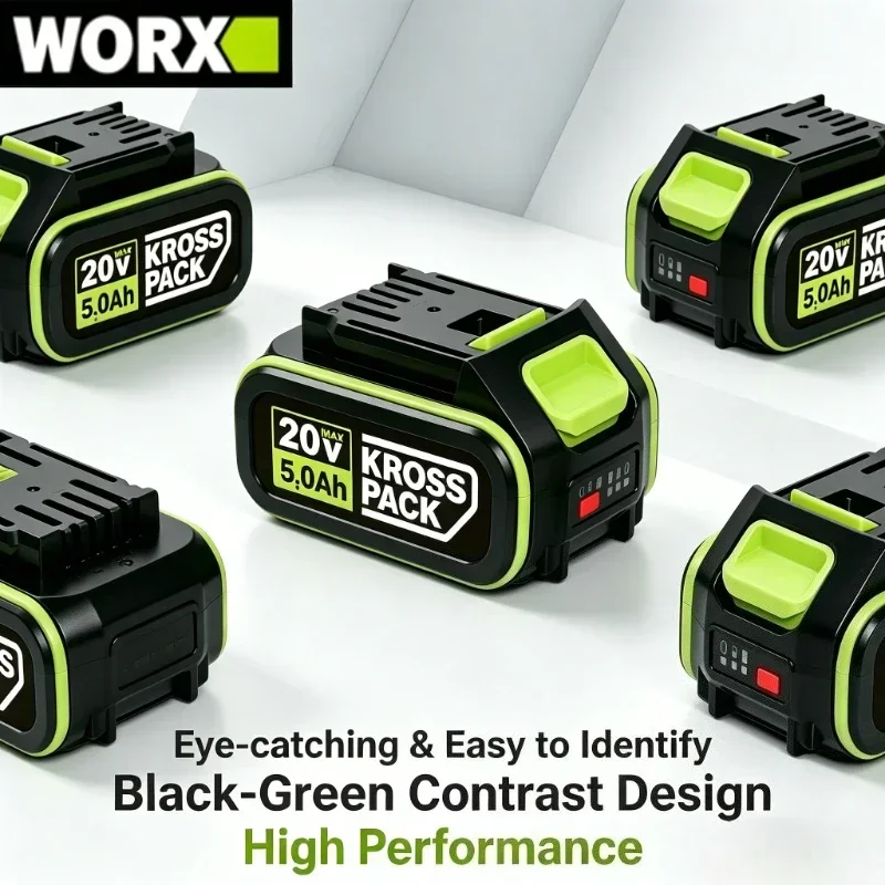 Original 20V WORX 6000mAh 5pin WA3016 WA3023 WA3027 Li-ion Battery for Dewalt Tools for WORX Cordless Power Tool Model Battery
