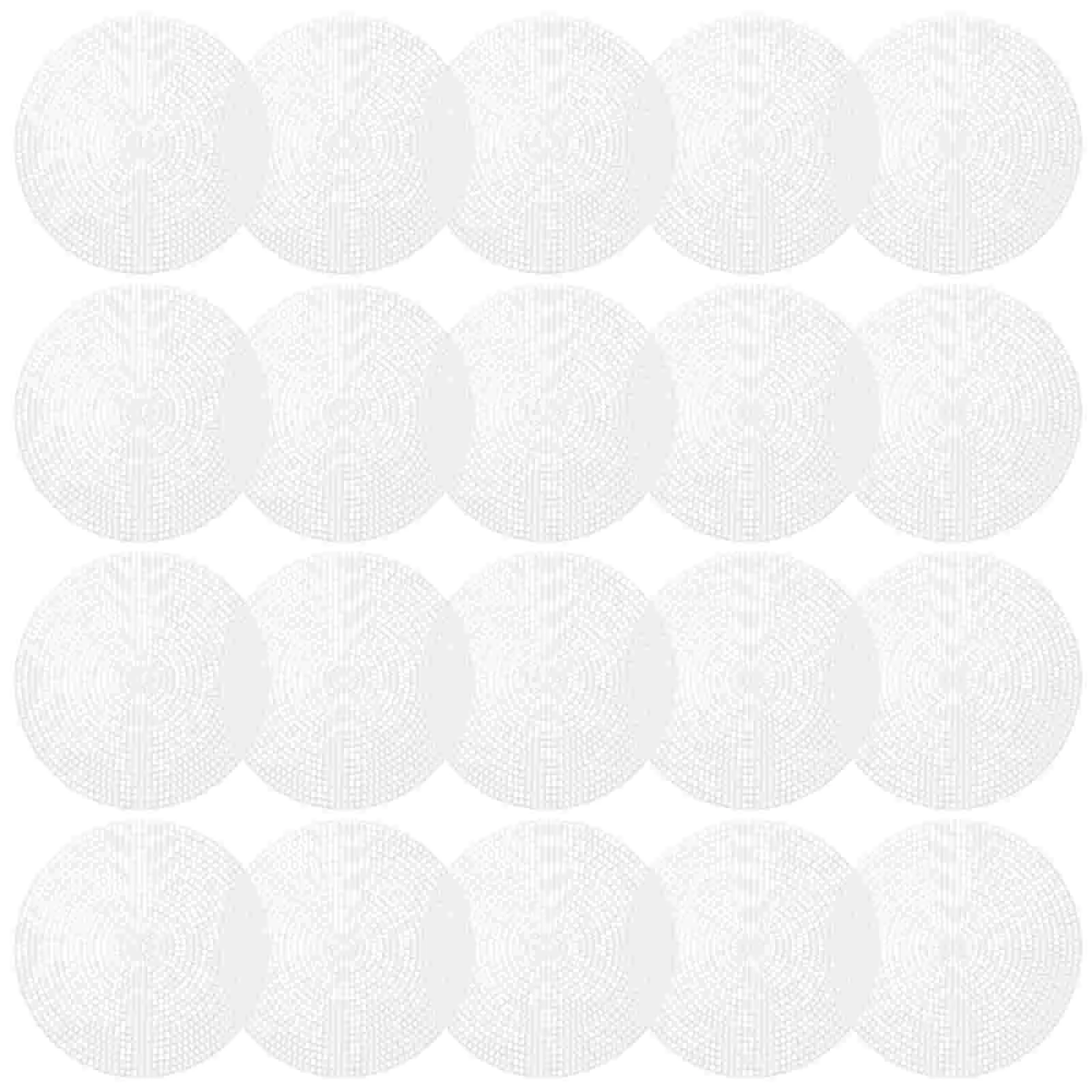 20PCS DIY Round Cross Stitch Plastic Grid Plate 3D Embroidery Mesh Sheet DIY Bag Bottom Liner Board Manual DIY Mesh Piece for