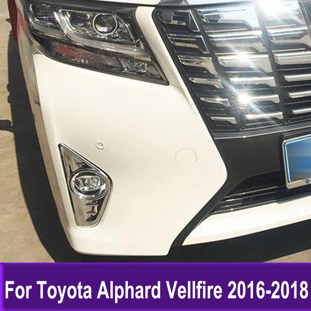 

Front Foglight Cover Fog Light Lamp Trim Sticker Trim Exterior Car Accessories For Toyota Alphard Vellfire 2016 2017 2018