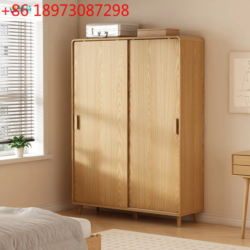 

Шкаф с раздвижной дверью, экономия места, шкаф для маленькой квартиры, каркас из цельного дерева, большой вместительный шкафчик для хранения