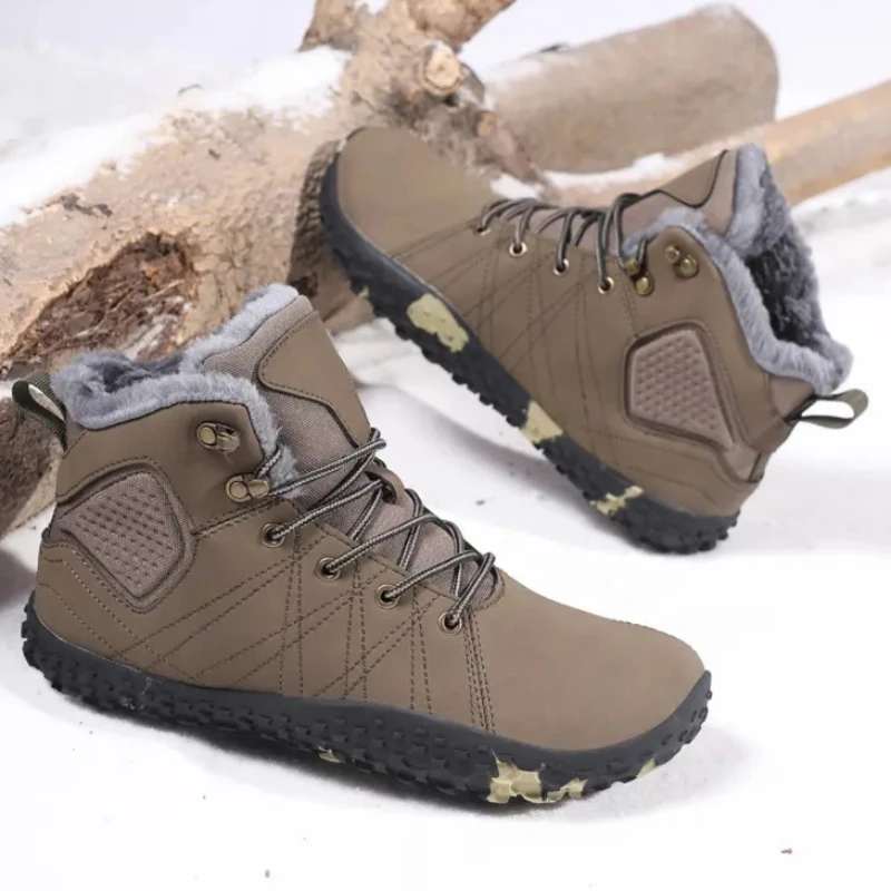 

Men Snow Boots Thickened Cotton Snow Boots Men's Warm Casual Rubber Bottom Snow Boots Winter Warm Boot botas para hombre