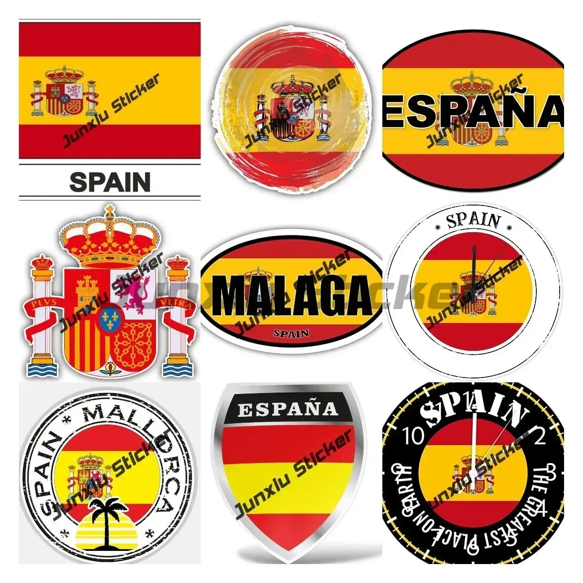 

Испания наклейки для путешествий водонепроницаемый чехол царапины наклейки аксессуары для кемпера Rv Van гоночный автомобиль ноутбук книга наклейки на холодильник автомобиля