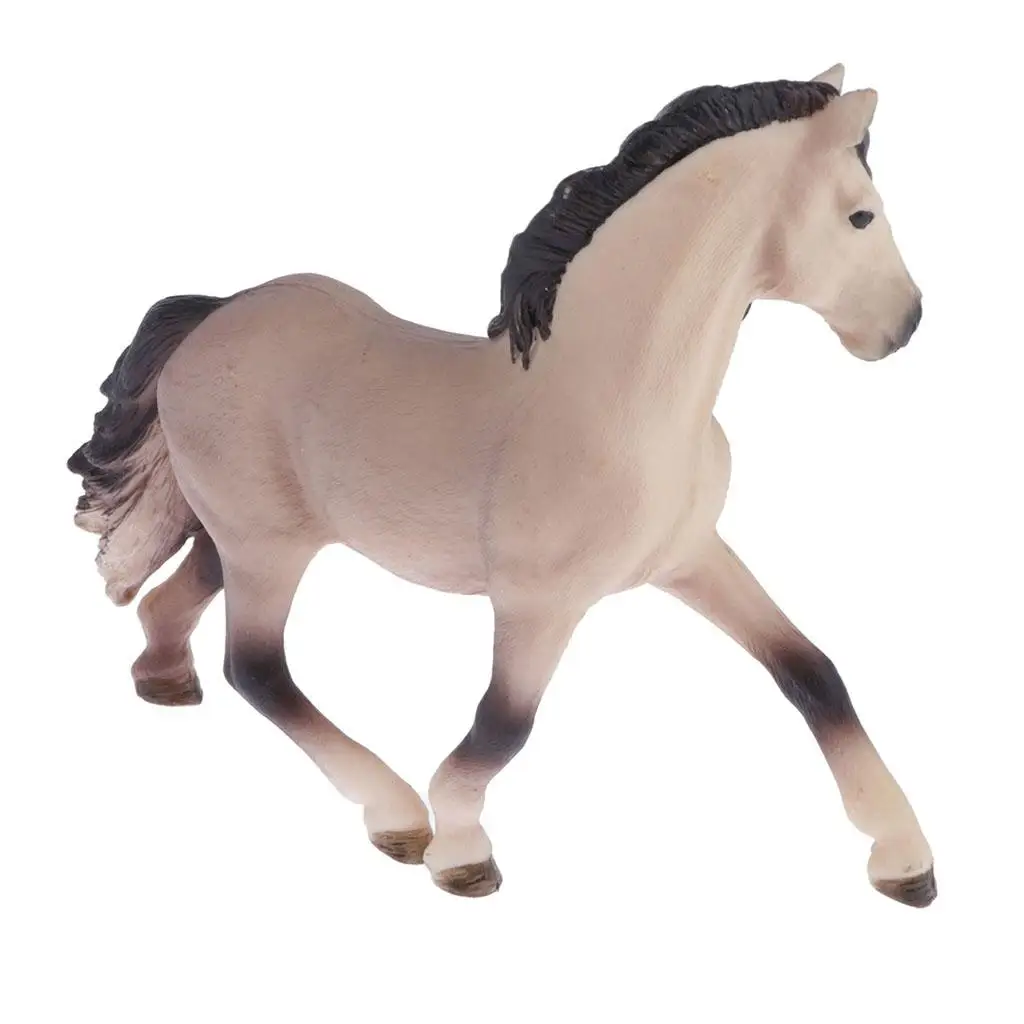 Simulación caballo andaluz figura Animal modelo decoraciones para el hogar/juguete educativo para niños