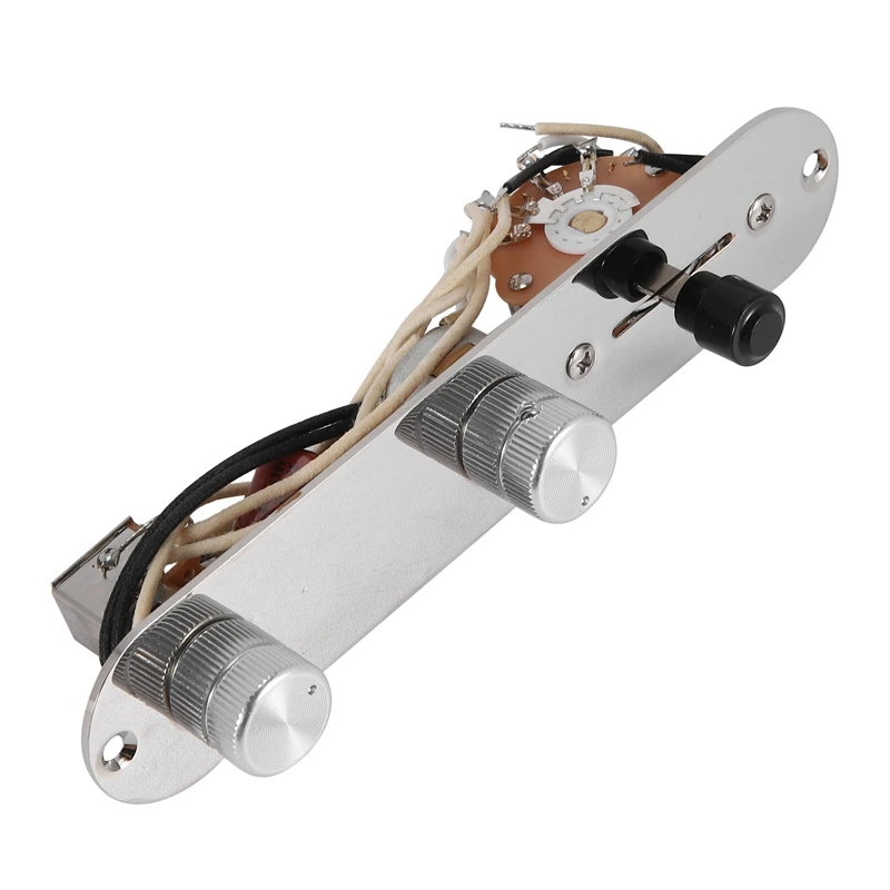 Chrome 3 Way Wired Loaded Prewired Control Plate Harness Switch Knobs For Tele Telecaster Guitar Parts