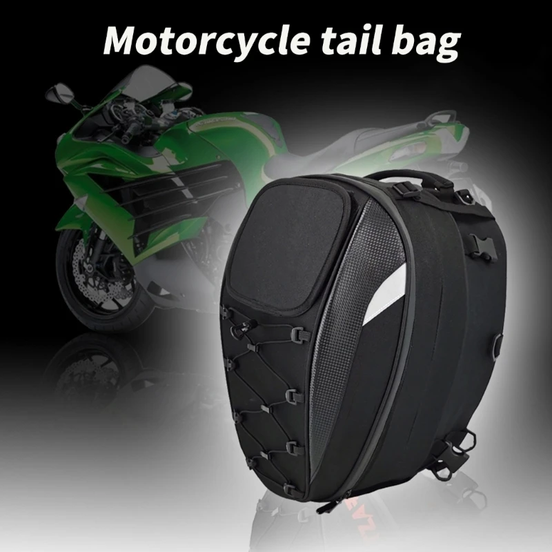 Motorcycle Helmets Holder Bag Tail Backpack Expandable for Bikers Long Journeys Dropship