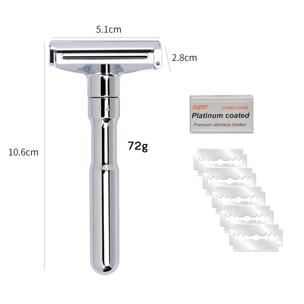 Whityle 09T-2 Glide 3.0 Pro 1-6 ماكينة حلاقة آمنة قابلة للتعديل عجلة دوارة ماكينة حلاقة ناعمة للعناية باللحية للرجال