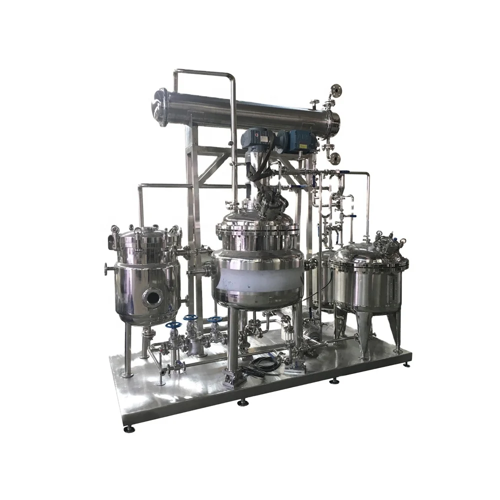 Sanitary Stainless Steel Jacketed Sodium Chloride Chemical Reactor Crystallizer Equipment System