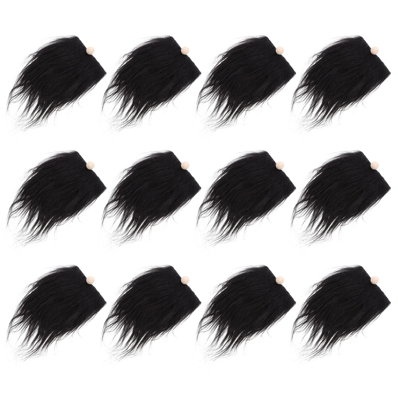 

12 set Fake Beards Wood Balls Diy Supplies Gnome Crafting Kits Wood Beads Faux Gnome Beard Gnomes Diy Material Dwarf Beard Craft