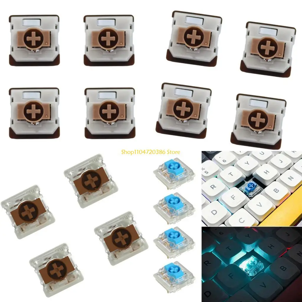 K0EA Keyboards Switches Low Profile Quiet Linear Action 4pcs For Standard Mechanical Keyboards Office Gaming