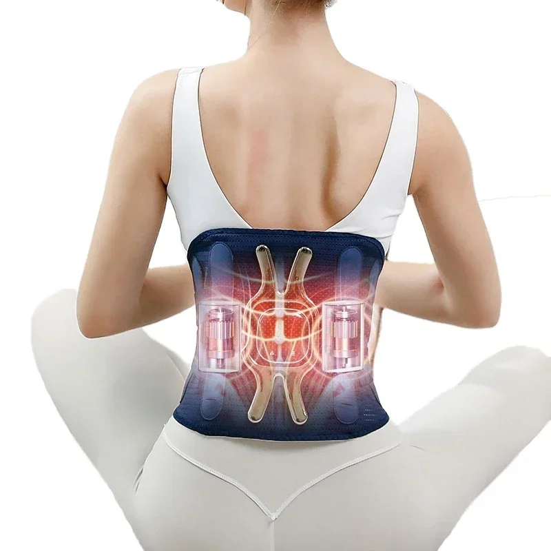 

Массажный пояс с подогревом и регулируемым ремнем, вибрационный массажер для поясницы, расслабляющий массажный пояс для талии