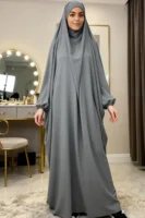 Robe de prière musulmane Wp, em femmes robe Hijab Abaya à capuche longue Khimar Jilbab Burka Eid Abayas robe Eid Niqab Ramadan 5