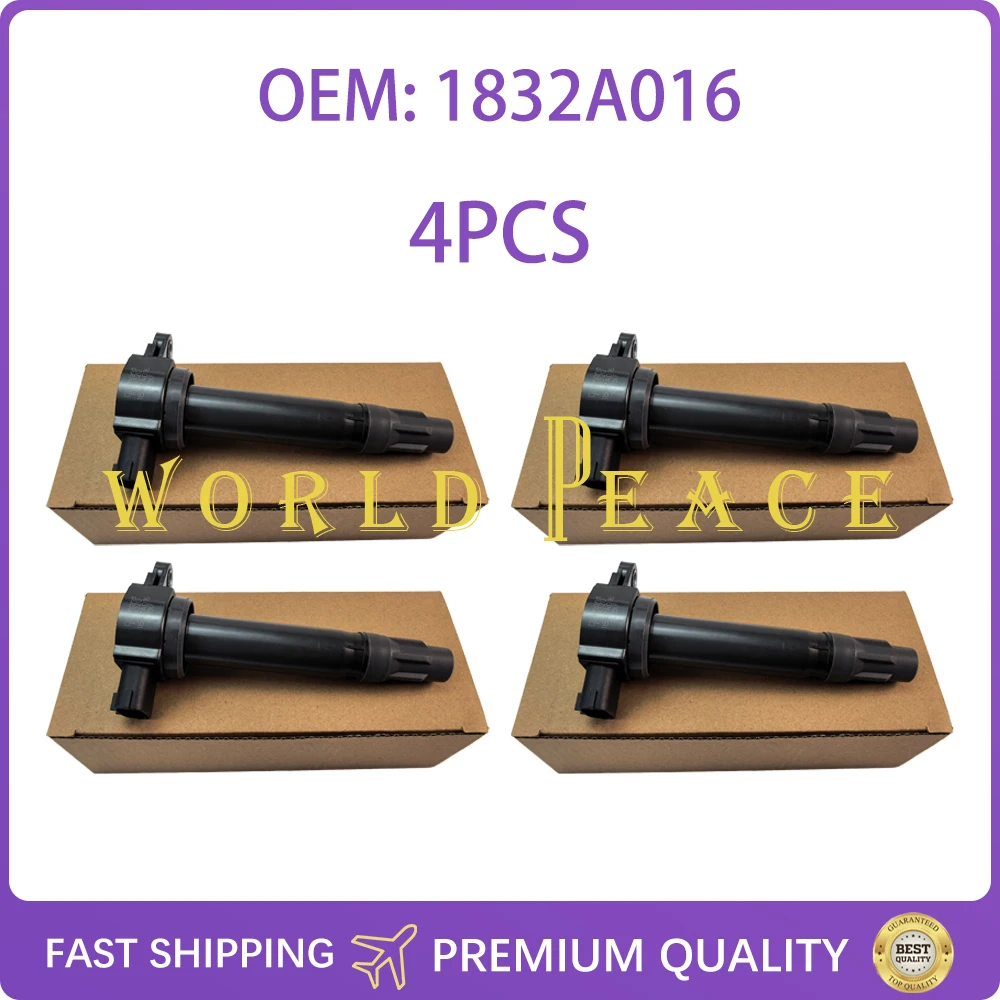 

4PCS 1832A016 Ignition Coil 1832A025 C1694 195805 Fit For MITSUBISHI LANCER OUTLANDER SPORT OUTLANDER 2.0L-3.0L 2005-2014