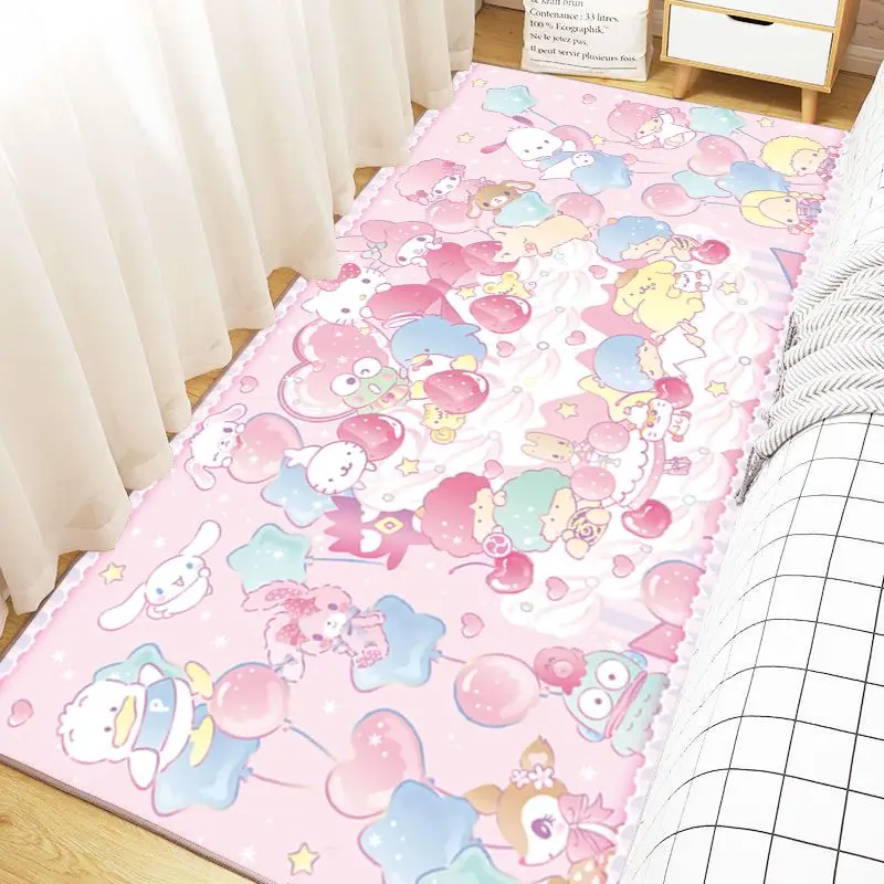 Cartoon Sanrio Large Area Carpet Hello Kitty Melody Cinnamoroll Lounge Rug Pochacco Bedroom Bedside Rug Kids Girls Room Decor