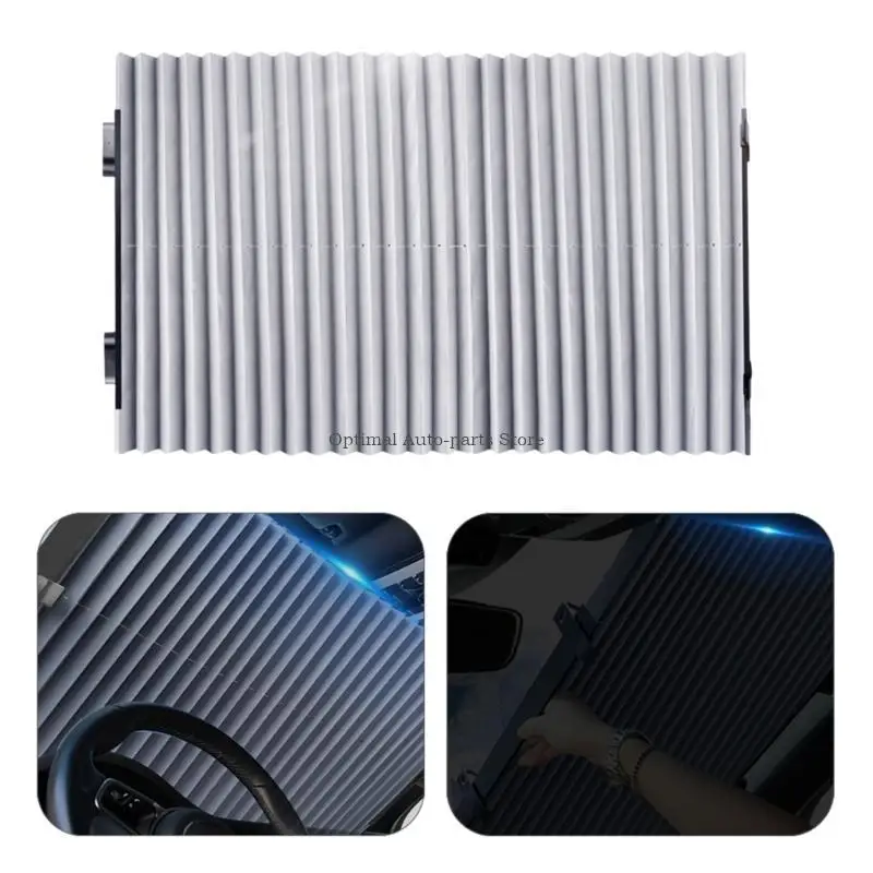 

УФ-блокирующий выдвижной автомобильный солнцезащитный козырек, тепловой барьер, 46 см, алюминиевая пленка, термозащитный экран,