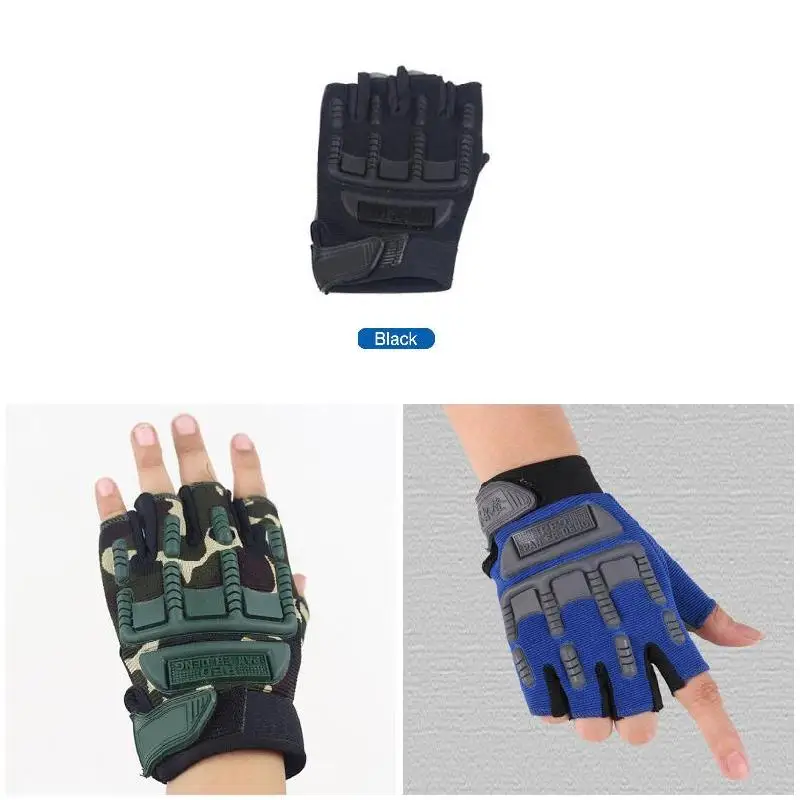 

Children Tactical Half Finger Gloves Anti-Skid Gloves For Outdoor Sports