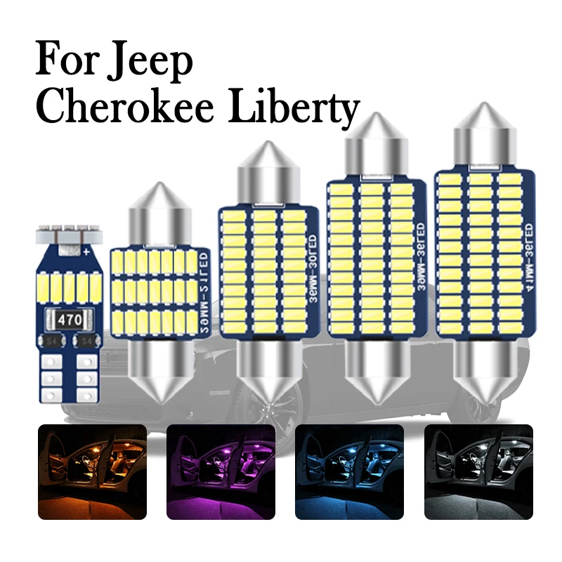 Car LED Interior Light Canbus For Jeep Cherokee XJ ZJ KL Liberty KJ 1996 2002 2007 2011 2012 2014 2020 Accessories Indoor Lamp