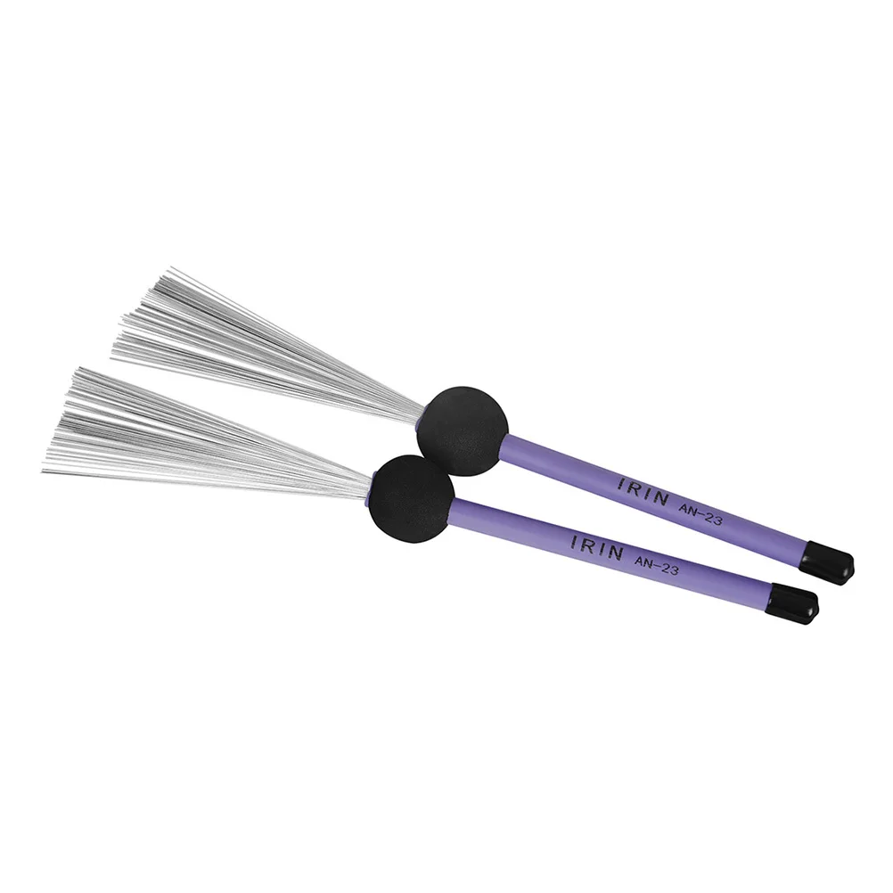 

1 Pair Drum Wire Brush Steel Wire Sticks For Jazz Drums Performance Durable Carbon Steel Broom Percussion Accessory Instrument