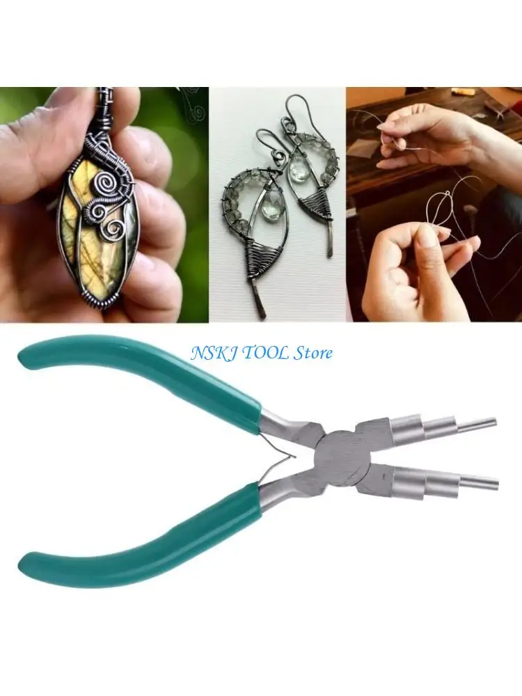 

L8RC Jewelry Pliers with Round Nose Bail Making Pliers Wire Bending Pliers Essential