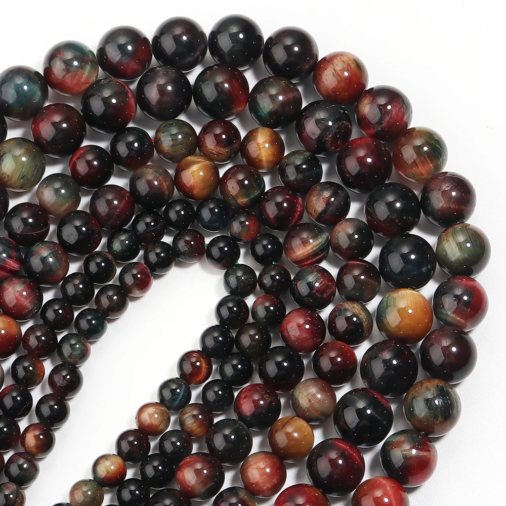 

1 Strand Peacock Tiger Stone Beads 6/8/10mm Round Natural Stone Beads for Handmade DIY Making Jewelry Bracelet Charm Accessories