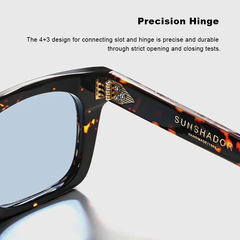 Large Frame Tortoiseshell Acetate Sunglasses SQUENTIN Men Driving Designer Handmade Sunglasses Can Be Engraved LOGO