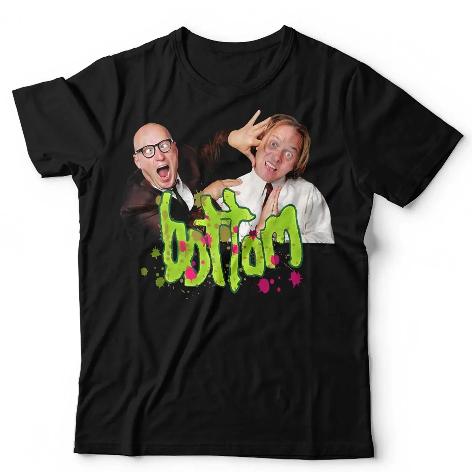 Bottom TV Series T Shirt Comedy Fan for Show Lovers S to 5XL Fast UK Dispatch vintage Washed Versatile streetwear Unisex