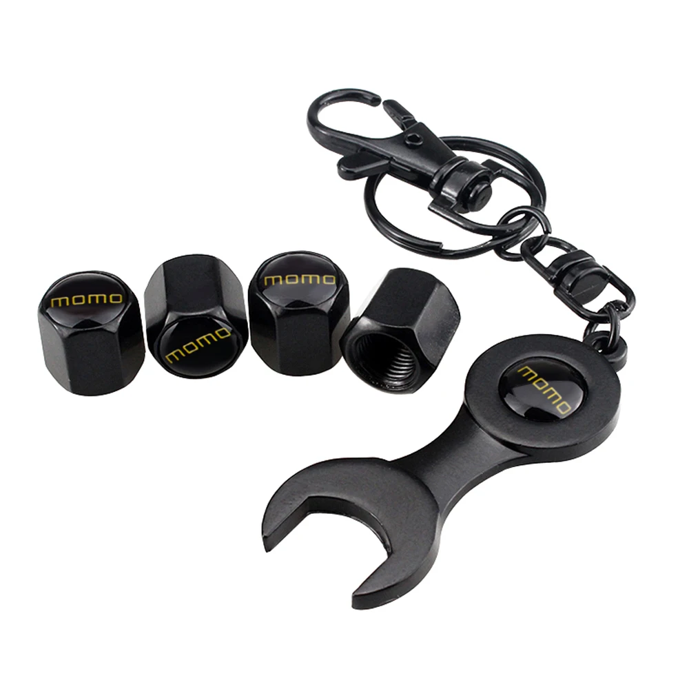 Car Styling Auto Wheels Tire Valve Stem Caps Keychain For MOMO Logo for Dodge Ram Jeep Land Rover Chevrolet Buick Chrysler Audi view 2