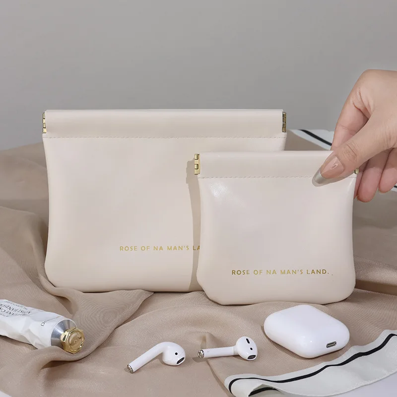 

1PC Cloud Mini Wallet Makeup Bag Multi Functional PU Leather Wallet Bags Portable Large Capacity Solid Color Storage Bags