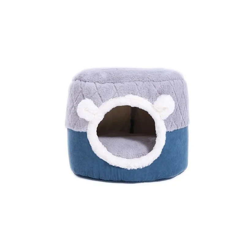 

A67P-Sweet Cats Bed Warm Pet Basket Cozy Kitten Cushion Cats House Tent Very Soft Small Dog Mat Bag
