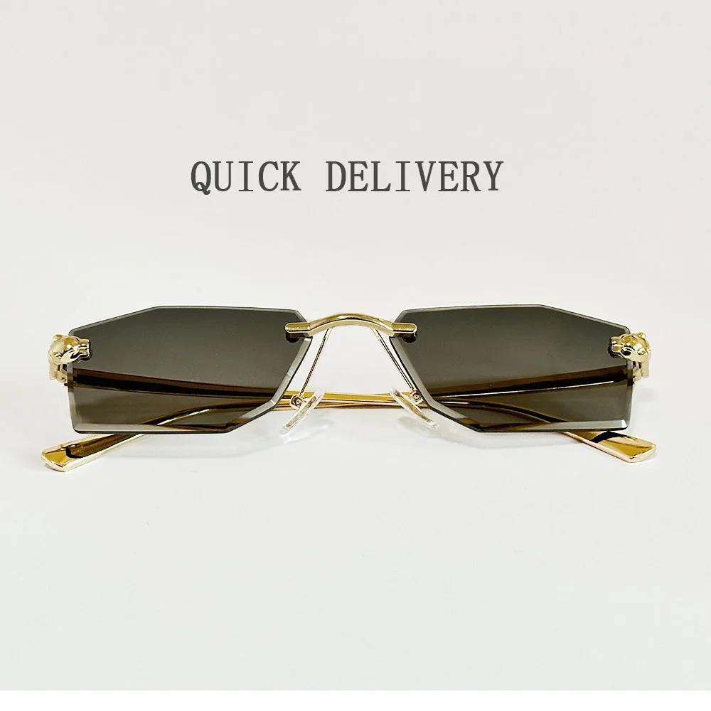 Nowość Okulary przeciwsłoneczne bez oprawek Kobiety 2025 Modne modne okulary przeciwsłoneczne Luxe Femme Lentes De Sol Mujer Lunette Soleil Femme — zdjęcie 5