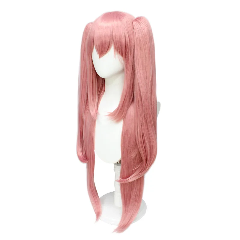 Seraph Van De End Owari geen Seraph Krul Tepes Cosplay Pruiken Roze Anime Heks Vampier Halloween Party Grils Vrouwen Paardenstaart Pruiken