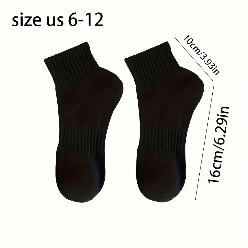 5 Pairs Of Women\'s Winter Soft Crew Socks, Solid Color Sporty Stylist Cozy Casual Socks For Daily Wear