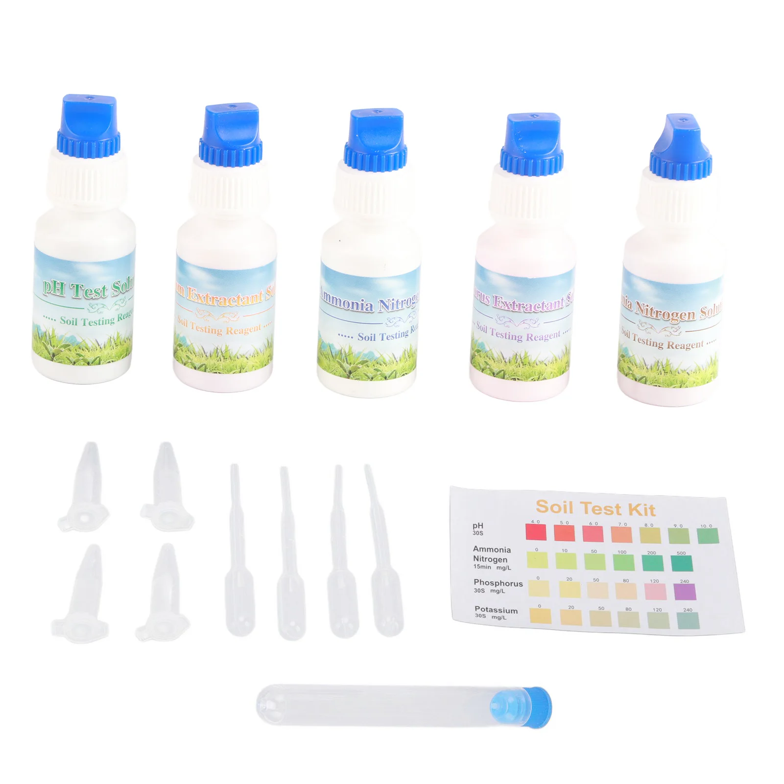 Soil Test Liquid Solution PH Nitrogen Phosphorus Potassium Measuring Soil Test Kit for Agriculture Gardening Soil Test Solution