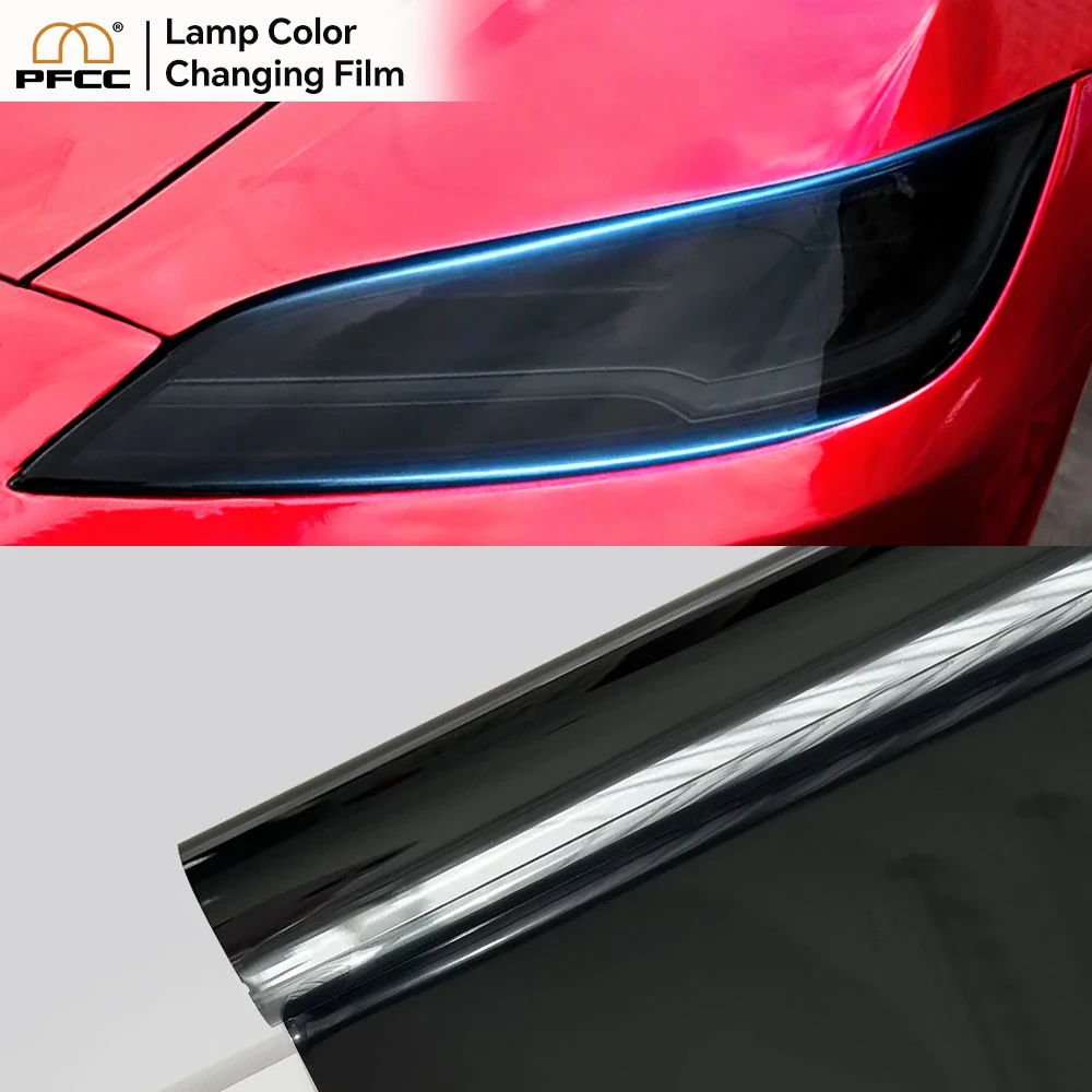 

Chamele Headlight Protective Film Vinyl Film Sticker Auto Headlight Taillight Film Tint Vinyl Sheet Sticker Universal Multicolor