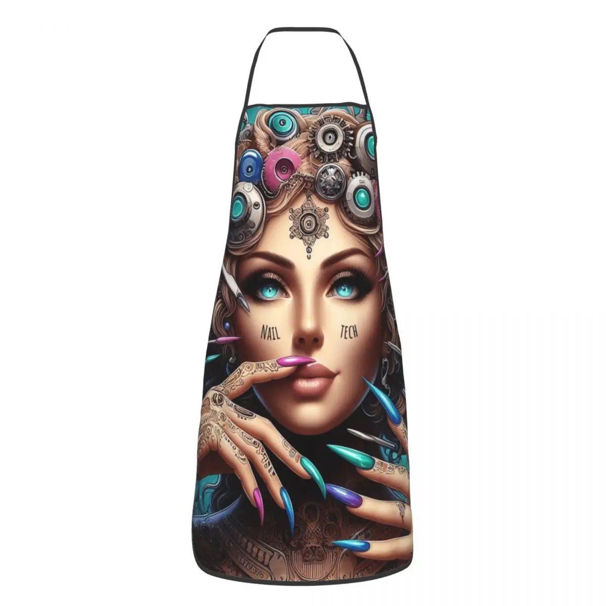 Custom Nail Polish Manicurist Manicure Aprons for Women Men Adult Unisex Kitchen Chef Bib Tablier Cuisine Cooking Baking