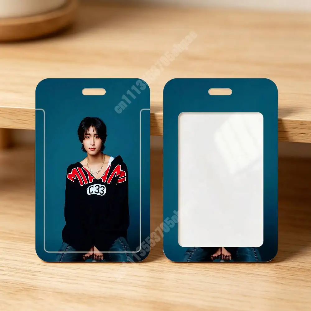 Kpop Singer H-Han J-Jisung Plastic Card Holder Worker ID Card Clear Transparent Employee Visitor Pass