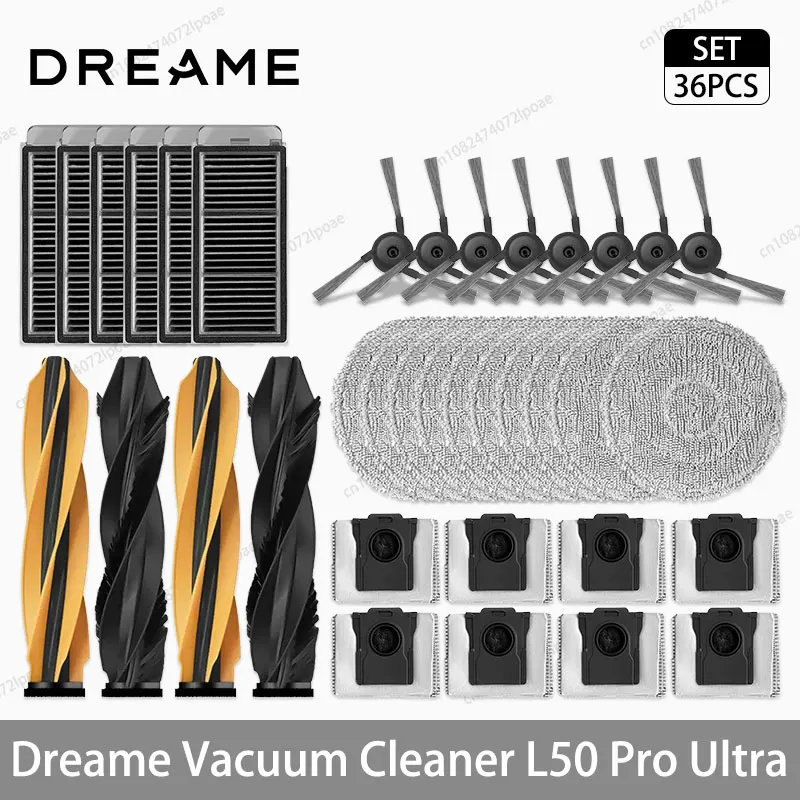 Dreame L50 Pro Ultra Robotstofzuiger Vervanging Accessoires Hoofdzijborstel Mop Doek Hepa Filter Stofzak Onderdelen Reserve