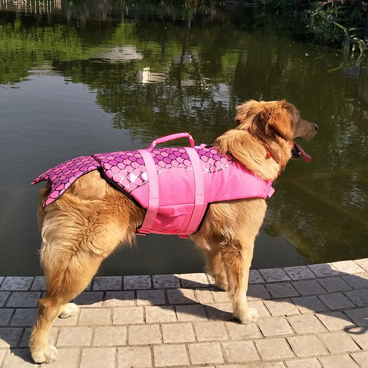 Pet life jacket shark mermaid swimsuit dog swimsuit safety suit dog summer suit  dog costume