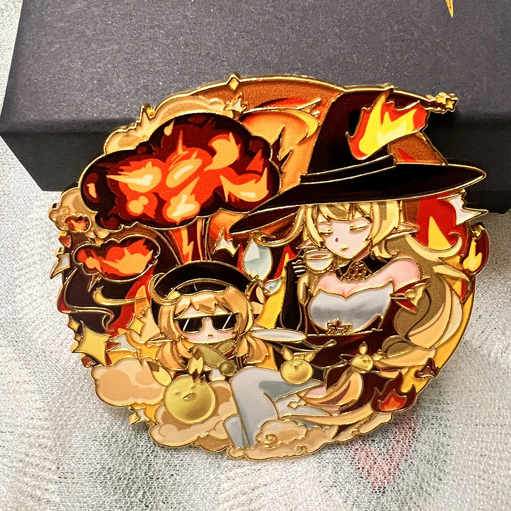 Genshin Impact Alice Klee Varka Durin Cosplay Badges Anime Adventurer Costumes Props Pin Exquisite Brooches Gifts Backpack Decor