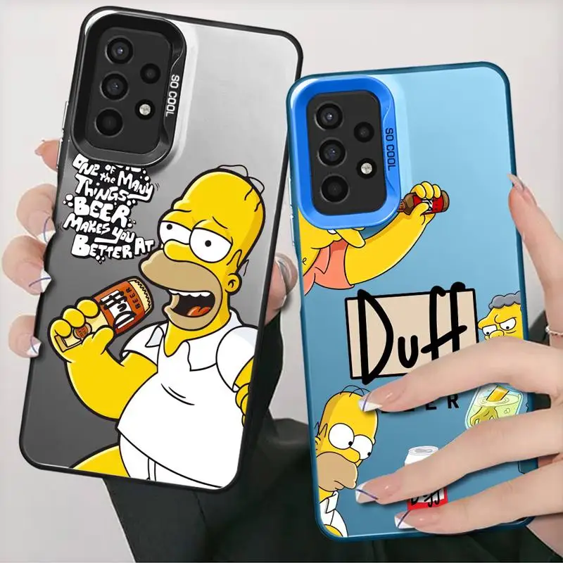 Diseny The Simpsons Family Case for Samsung Galaxy A54 A14 A52 A12 A53 A34 A71 A13 A50 A32 A21s A23 A51 Silicone Phone Cover