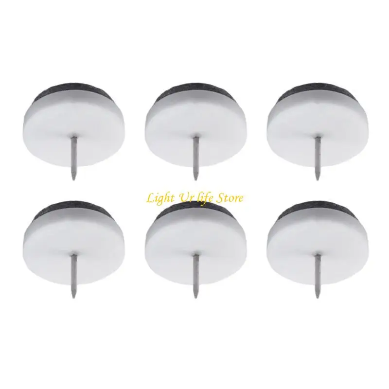 

63HA 200Pcs Chair Table Furniture Leg Bottom Feet Nail-on Slider Glides Pad Floor Protector for Chair, Stool, Table