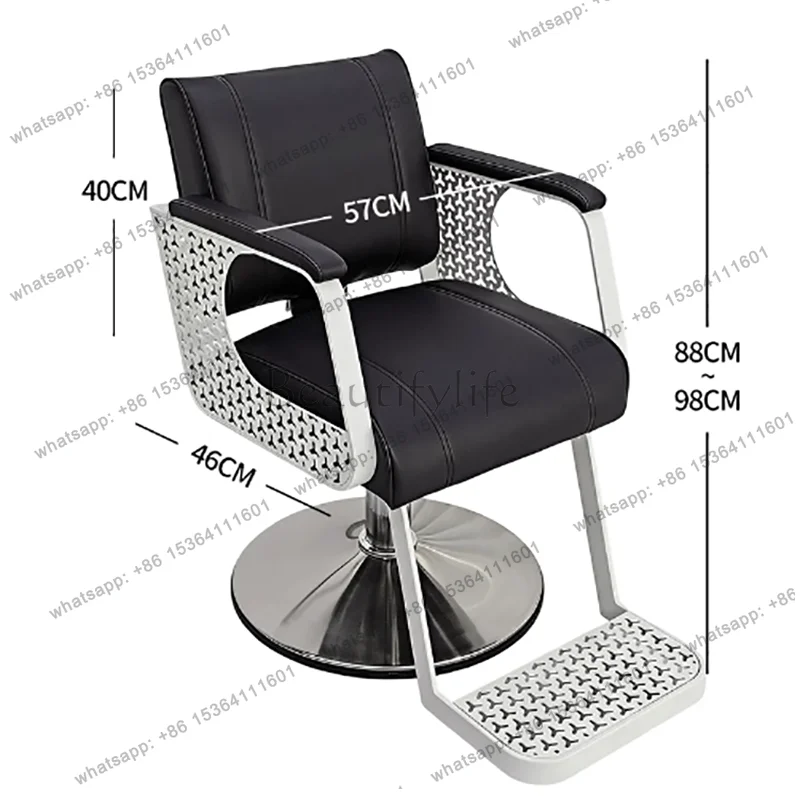 LJY Aesthetic Comfortable Barber Chairs Modern Luxury Display Barber Chairs Vintage Trendy Design Silla De Barbero Salon Furnitu