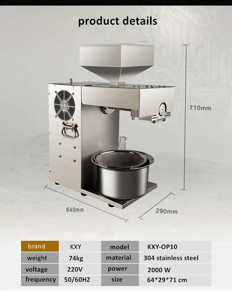 

Gold Seller Automatic Multifunctional Cold & Hot Pressing Vegetable Oil Extraction Machine for Coconut Sunflower Other Seeds